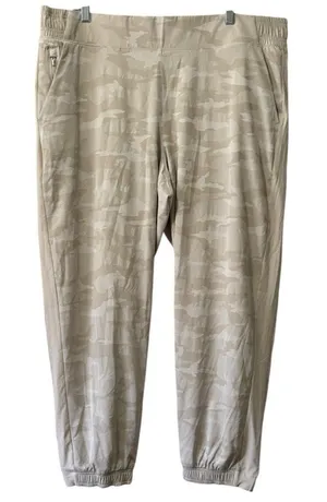 Athleta Tall Brooklyn Beige Camo‎ Jogger Athletic Pants Women Size 20 Athleisure thumbnail 1