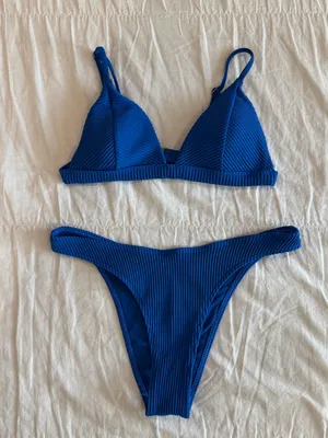 Hollister Cobalt Blue Padded Bikini Set thumbnail 1