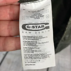G-STAR RAW Women's Parka Jacket Hooded Black Cotton Pockets Zip size Small thumbnail 11