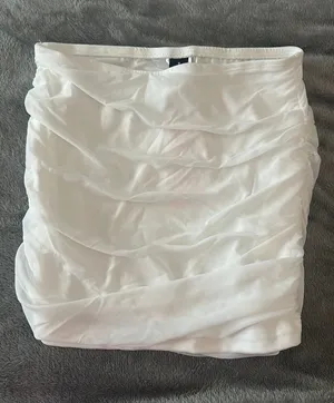 Shein Mini Skirt White thumbnail 1