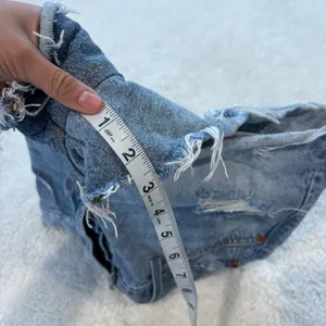 Levis 501 HR Cut Off Denim Shorts 25 Boho Festival Beach Indie Summer Resort thumbnail 4
