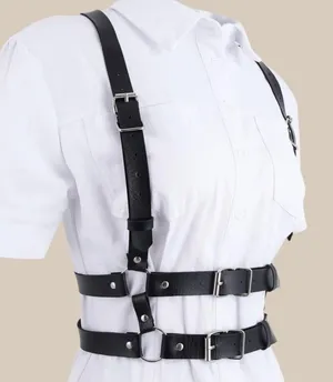Harness Black Underbust Suspender Double Belt New thumbnail 1