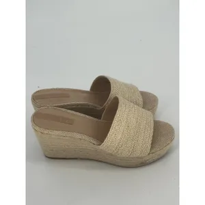Copper Key Woven Espadrille Wedge Platform Slide Sandals Women 8 Cream Hamptons‎ thumbnail 4