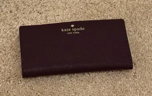 Kate Spade Dark Plum Card Holder thumbnail 1