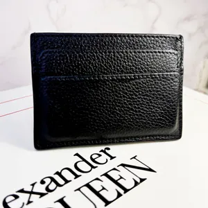 Alexander McQueen Black Leather Crystal Skull Card Holder. thumbnail 6