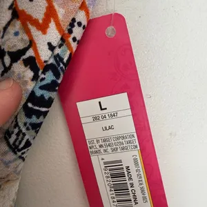 Xhilaration Women’s Large Blue Orange Patterned Wide Leg Pants New thumbnail 3