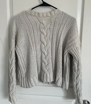 Aeropostale White knit sweater thumbnail 1
