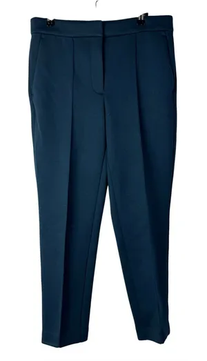 Ann Taylor Navy Blue Pleated High Rise Straight Leg Dress Pants 6 thumbnail 1