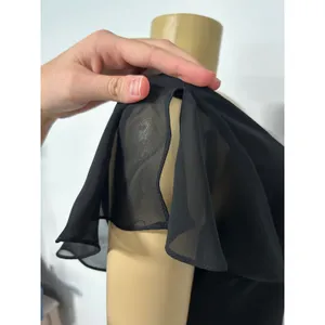 Y2K FAIRYGOTH SL Fashions Black Embroidered Floral Handkerchief Hem Dress 8 thumbnail 9
