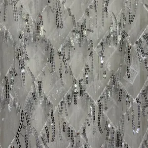 NWT MakeMeChic White Sequin Fringe Mesh Sheer Midi Skirt Sheer Party Medium thumbnail 6
