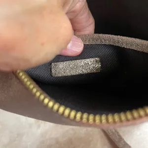 Madewell EUC Metallic Rose Gold Leather Crossbody Bag Zip Top Small Purse Bronze thumbnail 4