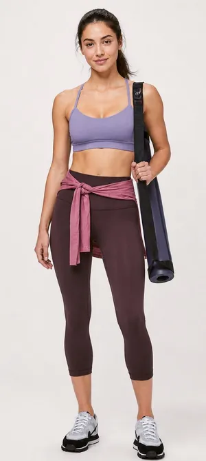 Lululemon Align Crop 21" Plum‎ Shadow High Rise Yoga Leggings 2 thumbnail 1