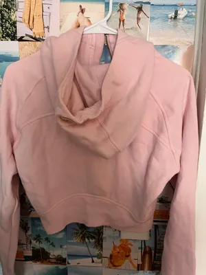 Lululemon Strawberry Milkshake Scuba Full-Zip Cropped Hoodie Gold thumbnail 4