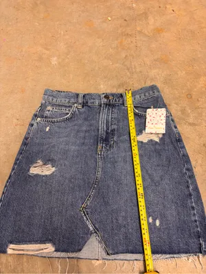 Free People Denim Western Country Jean Skirt NWT Women’s 26 thumbnail 5
