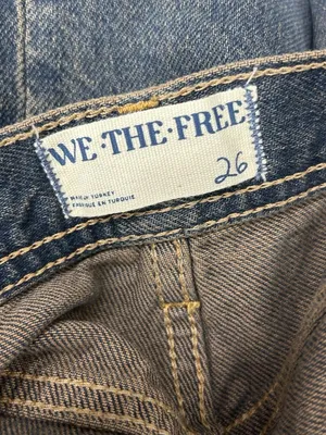 Free People Jeans Womens 26 Maggie Mid Rise Straight Crop Raw Hem (actual 29x25) thumbnail 4