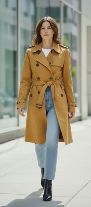 Women's J.Crew Tan Trench Coat Size 2 thumbnail 1
