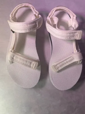 Teva White Platform Sandal with Black Midsole Stripe - Women thumbnail 2