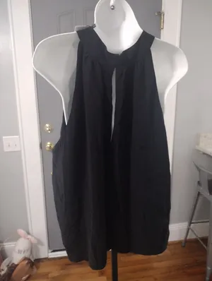NEW Emerson Fry Pandora Black Halter Neck Sleeveless Top thumbnail 4