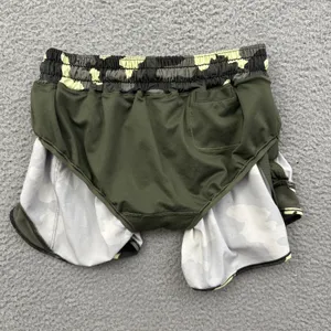 Lululemon Hotty Hot Low Rise Shorts 4" Heritage 365 Camo Green Athletic Women 4 thumbnail 4
