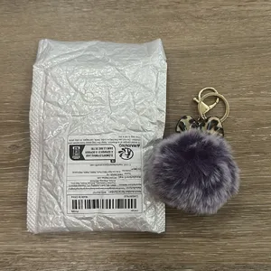 NWT cat ear purple keychain - about 3.5 inches thumbnail 3