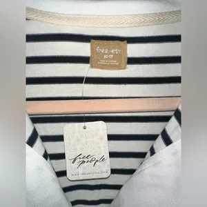 NWT FREE PEOPLE Jackson Rugby Midi Dress - Ivory Combo $98 MSRP thumbnail 7