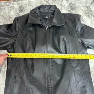 East 5th Genuine Leather Y2K Vintage Black Zip Up Jacket Coat size XL thumbnail 6