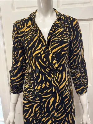 PINKO Viscose Made in Italy $365 ZEBRA BLAZER NOKOTA ITALIAN Dress 40 US SZ 4 thumbnail 6