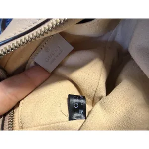 Gucci Crossbody Bag Womens Small Beige Leather GG Marmont Camera Made In Italy thumbnail 4