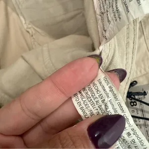 NWT Zara Straight Leg Cargo Pants Cream Neutral Size 6 Minimalist Casual 90s‎ thumbnail 8