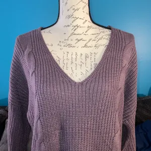 Full Circle Trends V-Neck Sweater Dress, 1X thumbnail 2