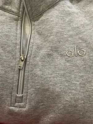 ALO Yoga NWOT Accolade 1/4 Zip Pullover Athletic Heathered Grey Size S thumbnail 9
