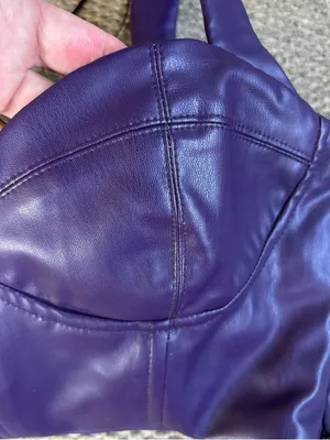 NWOT Zara Faux Leather Corset / Bra Top Plum Size Medium thumbnail 6