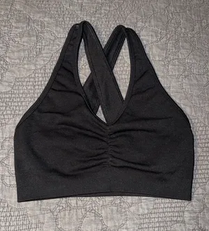 Alphalete AMPLIFY BRA-Women's Seamless Longline Bra-MED IMPACT Black Size-S thumbnail 1
