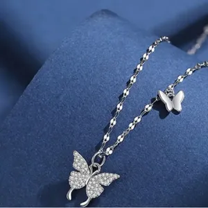 Silver Butterfly Necklace thumbnail 3