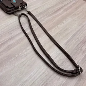 Montana West Crossbody Wallet Bag Womens OS Brown Excellent Turquoise Western thumbnail 6