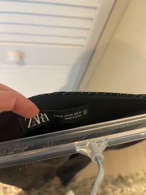 Zara Black Glitter Sheer Pants thumbnail 6
