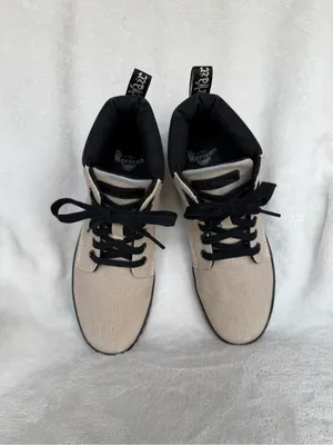 Dr. Martens Shoes Maelly Womens Size 8 Khaki Canvas Lace Up Air Wair AW004 thumbnail 3