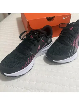 Nike Run Defy 6.5 Women's Road Running Shoes Black & Pink Lace-Up Sneakers NIB thumbnail 2