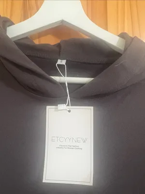 Boutique Brand Size Small Dark Grey Hooded Sweatshirt and Sweatpants Set NWT thumbnail 4