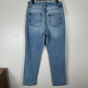 Good American Good Legs Cigarette Jeans Womens 8/29 Split Hem Blue Medium‎ Wash thumbnail 4