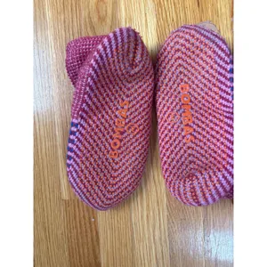 Bombas Womens Gripper Slippers Pink Blue Knit Sherpa Lined Non-Slip House Shoes thumbnail 2
