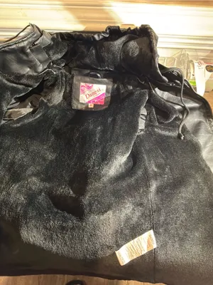 Danesi Black Hooded Faux Leather Jacket Size M thumbnail 6
