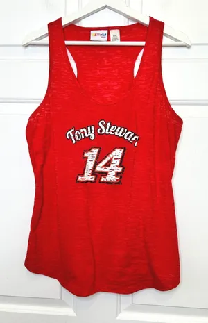 NASCAR Tony Stewart 14 Tank Top XL Red Racerback thumbnail 1