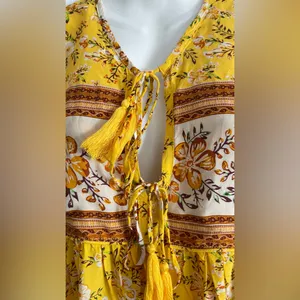 R.Vivimos Womens Long Sleeve Floral Casual Print Cotton Mini Tunic Dress thumbnail 4