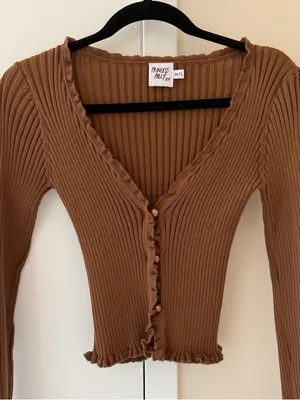 Princess Polly Ribbed Button Front Top thumbnail 1