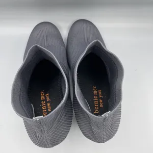 Bernie Mev Doll Womens Heels Boots‎ Gray Sz 9 Stretchy Knit Upper Cushioned thumbnail 4