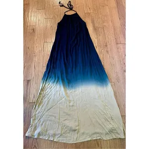 La Blanca navy ombré halter maxi dress size m thumbnail 2