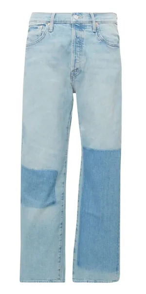 Mother The Ditcher Crop Color-block Denim Jeans, Pre-Party, Size 28 thumbnail 1
