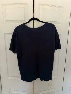 Z Supply Ciao Boyfriend Tee Navy Blue Red Eclipse Embroidered Size Medium thumbnail 9