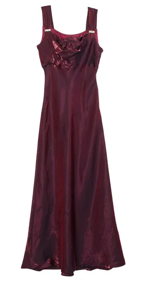 Vintage Cachet Dress Prom Hoco Gown 90s Formal Empire Dark Romance Burgundy Sz 4 thumbnail 1